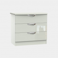 3 Drawer Chest Kaschmir High Gloss Fronts And Base - Stanford