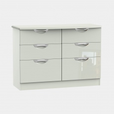 Stanford - 6 Drawer Midi Chest Kaschmir High Gloss Fronts And Base