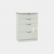 4 Drawer Deep Chest In High Gloss - Stanford