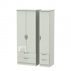 Stanford - Tall Triple 2+2 Drawer Robe Kaschmir High Gloss Fronts And Base