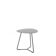 58x55cm End Table In Alu Grey 0026GA Black Frame - Stratus