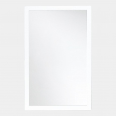 Wall Mirror In White High Gloss Finish - Alice