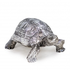 Small Silver Tortoise Figure