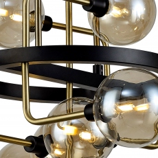 Hayle Black & Brass 12 Pendant