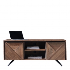 Lawrence - TV Unit In Smoked Oak Laquered Finish
