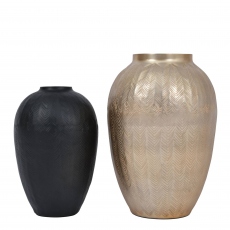 Herringbone Amphora Vase