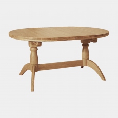 160cm Oval Extending Dining Table In Oak Finish - Loxley