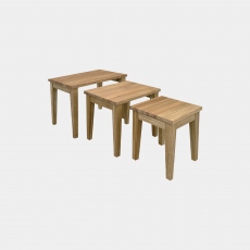 Nest Of 3 Tables In Oak Finish - Loxley