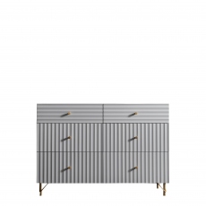 Contessa - 6 Drawer Wide Chest In Grey Painted Finish