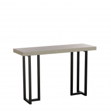 Seattle - Console Table With Concrete Effect Top & Black Metal Base