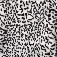 Leopard Faux Fur Black Throw
