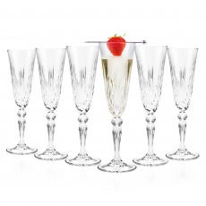 Set of 6 - Melodia Champagne Flutes