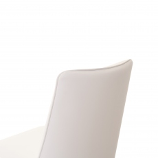 Swivel Dining Chair In PU611 Dark Grey PU With Black Metal Frame - Imola