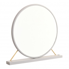 Round Mirror In Grey Painted Finish - Contessa