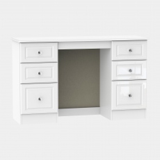 Lincoln - Kneehole Storage Desk In White High Gloss