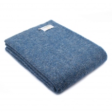 Tweedmill - Wool Beehive Blue Throw
