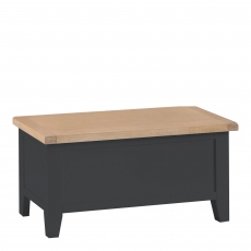 Blanket Box Charcoal Finish With Oak Top - Hampshire