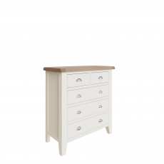 Hampshire - 2 Over 3 Chest White Finish With Oak Top