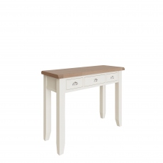 Dressing Table White Finish With Oak Top - Hampshire