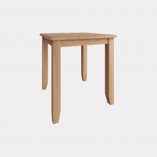 Burham - 75cm Square Table Grey Finish With Oak Top