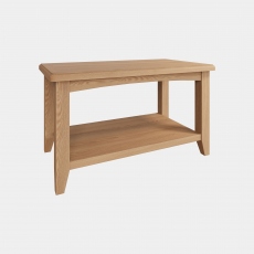 Burham - Small Coffee Table Grey Finish With Oak Top