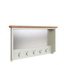 Burham - Hall Bench Top White Finish With Oak Top