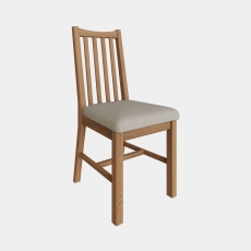 Burham - Slat Back Dining Chair Oak Finish