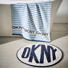 DKNY Circle Logo Navy Bathmat