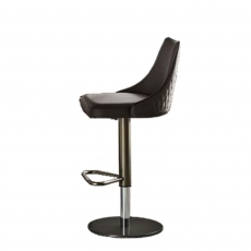 Bontempi Clara ML - Quilted Back Swivel Bar Stool In Fabric Or Leather