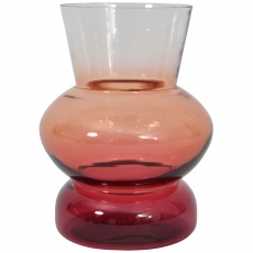 Elise Blush Pink Ombre Glass Vase