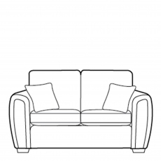 2 Seat Standard Back Sofabed In Fabric - Seville