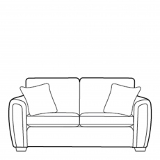3 Seat Standard Back Sofabed In Fabric - Seville