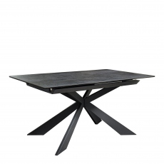 Imperia - 160cm Extending Spider Base Dining Table - Dark Grey Ceramic