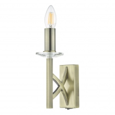 Laird Wall Light Antique Brass Crystal