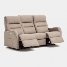 Capri - 3 Seat Single Motor 2 Power Recliner Sofa In Fabric
