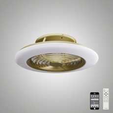 Mistral - Brushed Brass 70w LED Ceiling Light Fan