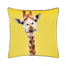 Catherine Lansfield Giraffe Yellow Cushion