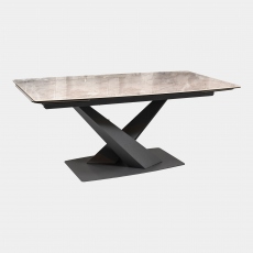 Cassino - 180cm Extending Dining Table In Light Grey Ceramic