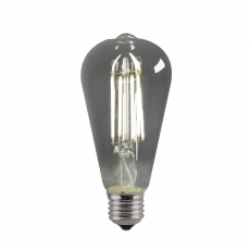 Vintage - Valve LED 8w ES Smoke Cool White Light Bulb