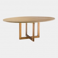 Eichholtz Melchior - 200cm Oval Dining Table In Oak Veneer