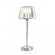 Capri Polished Chrome & Crystal Glass Table Lamp - Laura Ashley