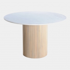 Bombay - 120Øcm Round Dining Table with Marble Top