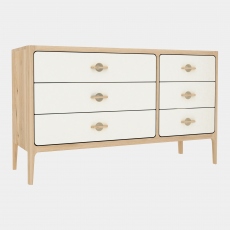 Rimini - 3+3 Drawer Wide Chest In Oil & Paint Finish
