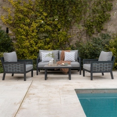 Montserrat - 2 Seat Sofa Set In Aluminium And Eco Cobble