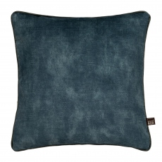 Large Blue & Camel Cushion - Etta