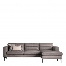 3 Seat RHF Chaise Sofa In Leather - Scotsdale