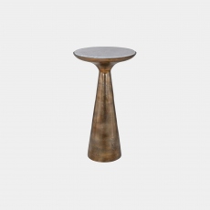 38Øcm High Side Table In Brushed Gold - Anderson