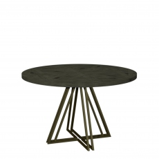 Samson - 125cm Round Dining Table In Fumed Oak