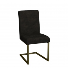 Samson - Cantilever Dining Chair In Black Fabric