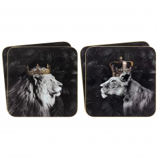Lions And Lioness - Set of 4 Coasters